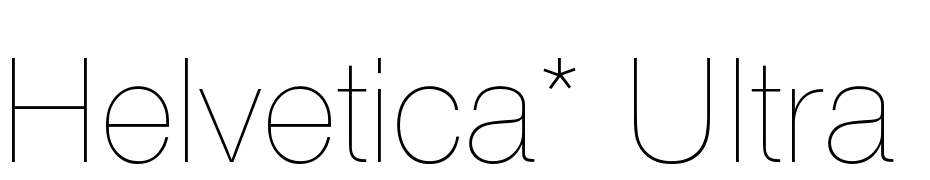 Helvetica* Ultra Light Yazı tipi ücretsiz indir